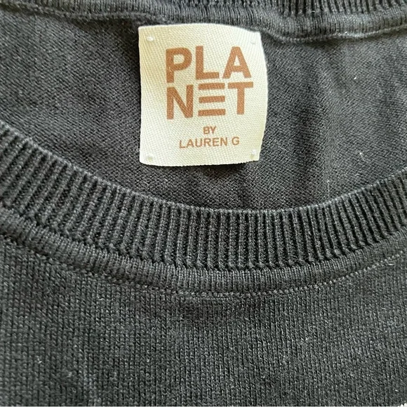 PLANET BY LAUREN G PIMA COTTON/MODAL SWEATER ONE SIZE MODERN CHIC COLOR BLOCK - Picture 3 of 7